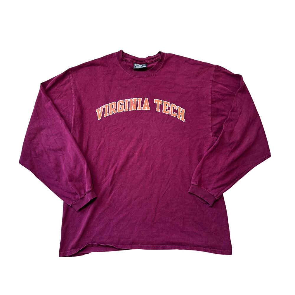 Steve & Barry's Men's Virginia Tech Hokies Arch Long Sleeve Shirt Maroon Size L